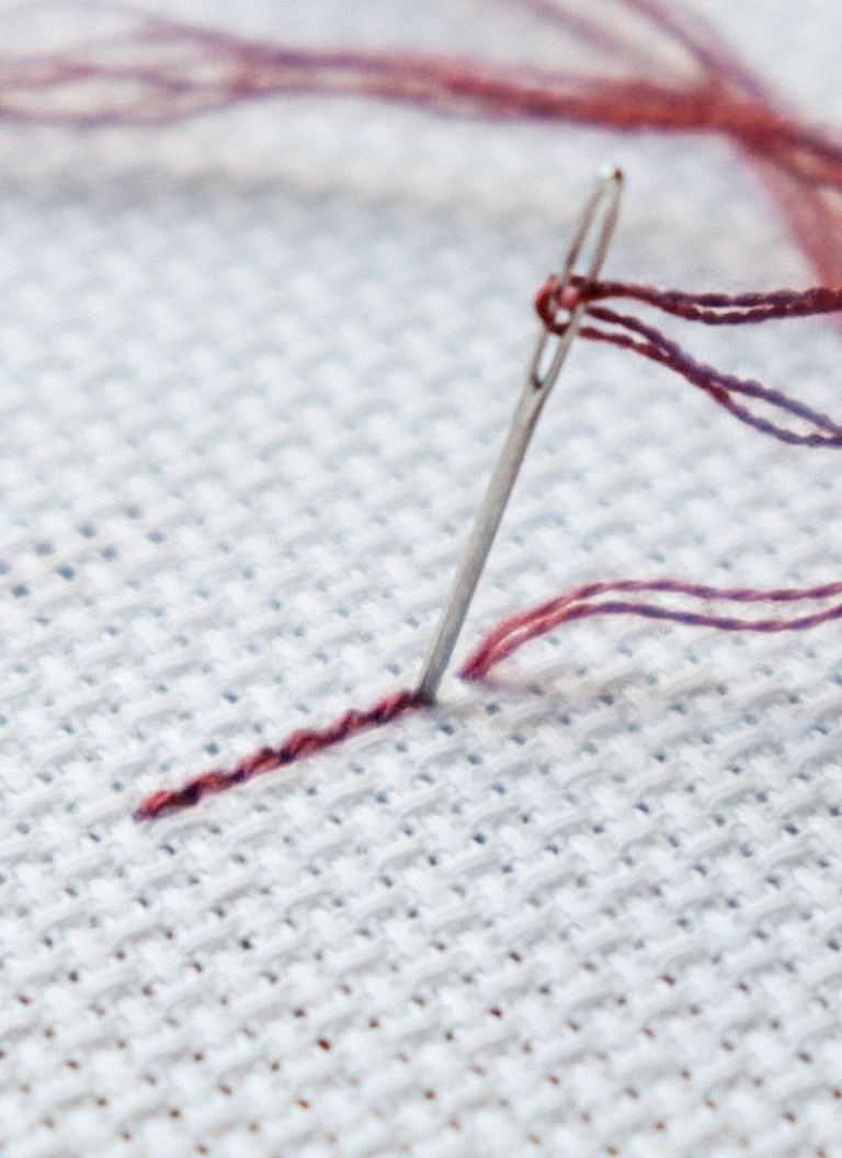 how to back stitch in cross stitch