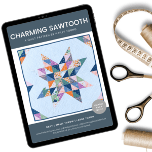 Charming Sawtooth Quilt Pattern (PDF Download)