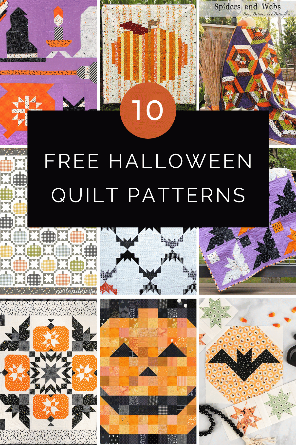 10 Free Halloween Quilt Patterns