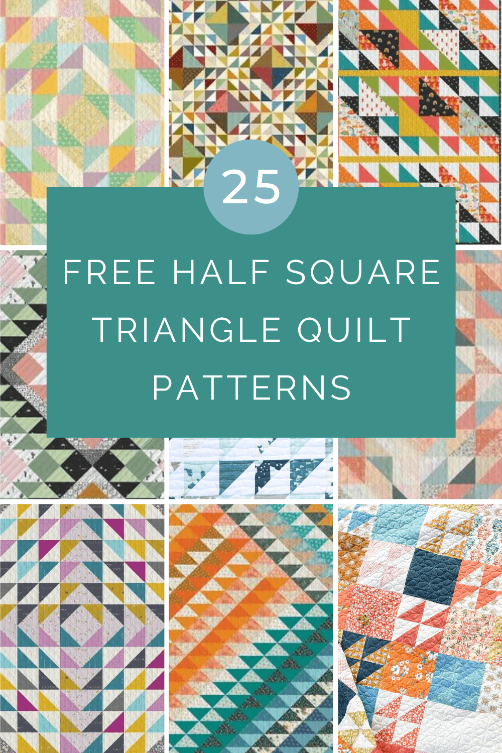 25 Free Half Square Triangle Quilt Patterns