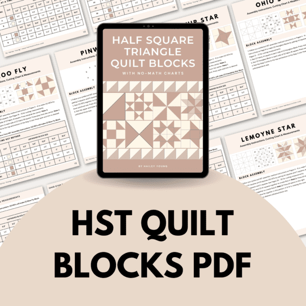 Half Square Triangle Quilt Blocks (PDF Download)