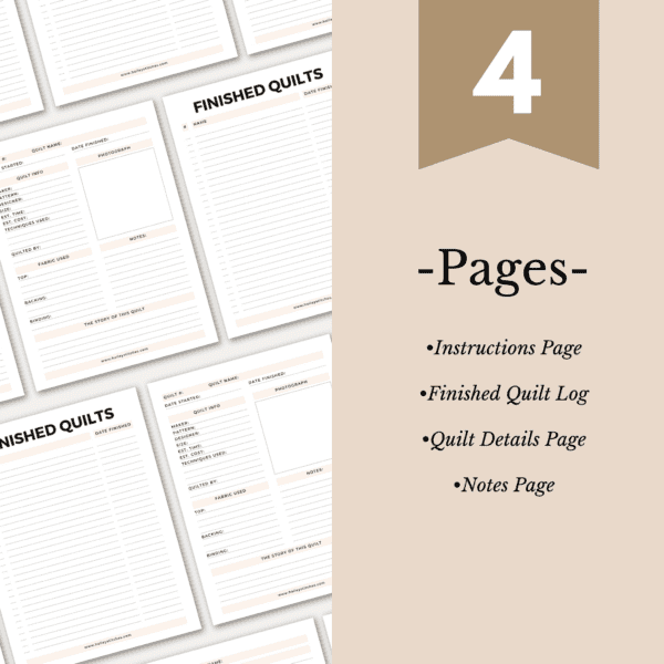 Finished Quilt Log (PDF Download) - Image 3