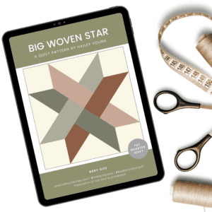 Big Woven Star Quilt Pattern (PDF Download)