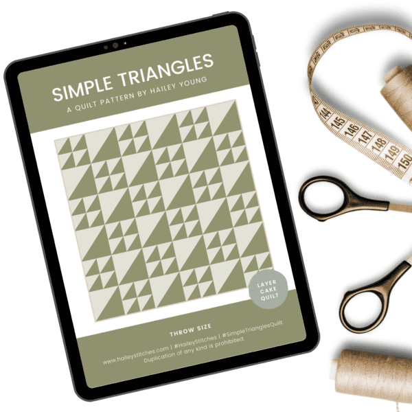 Simple Triangles Quilt Pattern (PDF Download)