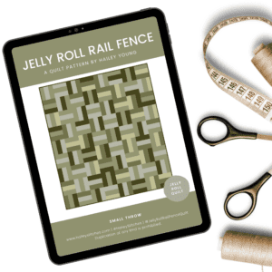 Jelly Roll Rail Fence Quilt Pattern (PDF Download)