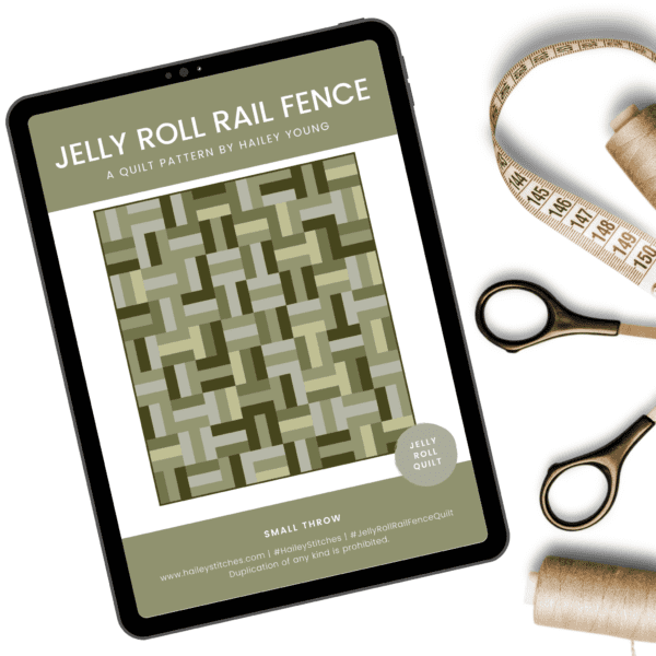 Jelly Roll Rail Fence Quilt Pattern (PDF Download)