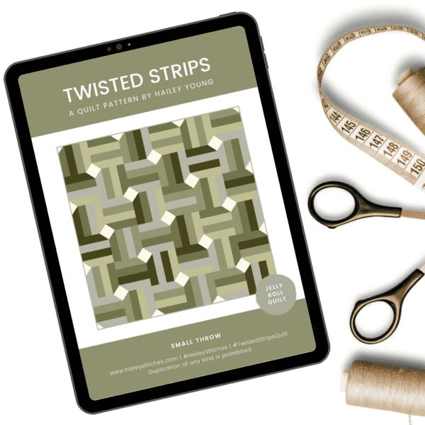 Twisted Strips Quilt Pattern (PDF Download)