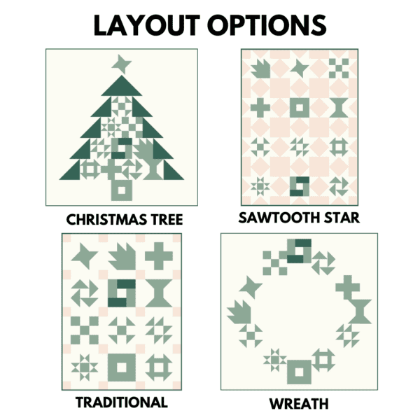 12 Blocks of Christmas Quilt Pattern (PDF Download) - Image 2