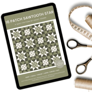 16 Patch Sawtooth Star Quilt Pattern (PDF Download)