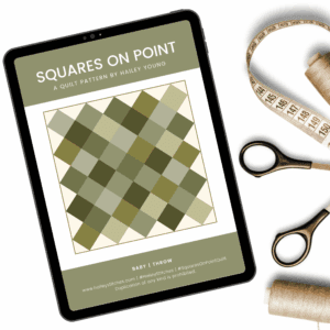 Squares On Point Quilt Pattern (PDF Download)