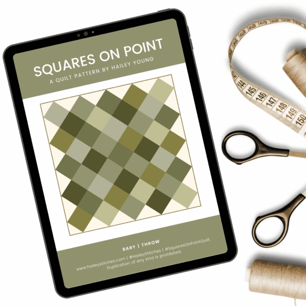 Squares On Point Quilt Pattern (PDF Download)